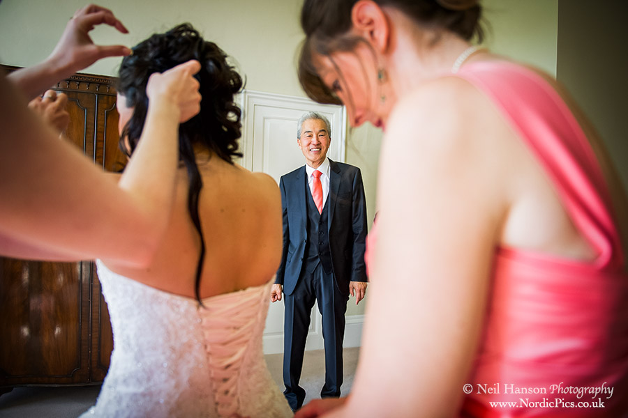 Father sees his daughter for the first time on her Wedding day at Ardington House