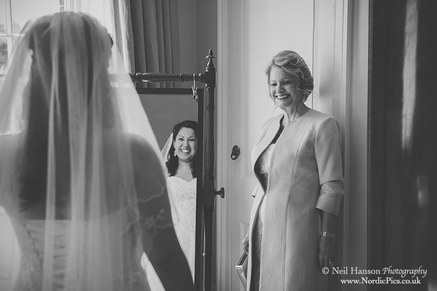 Mother and daughter on a wedding day at Ardington House