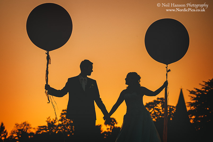 Large Wedding balloons & sunset