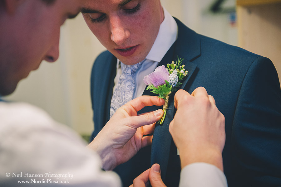 Grooms button hole flowers