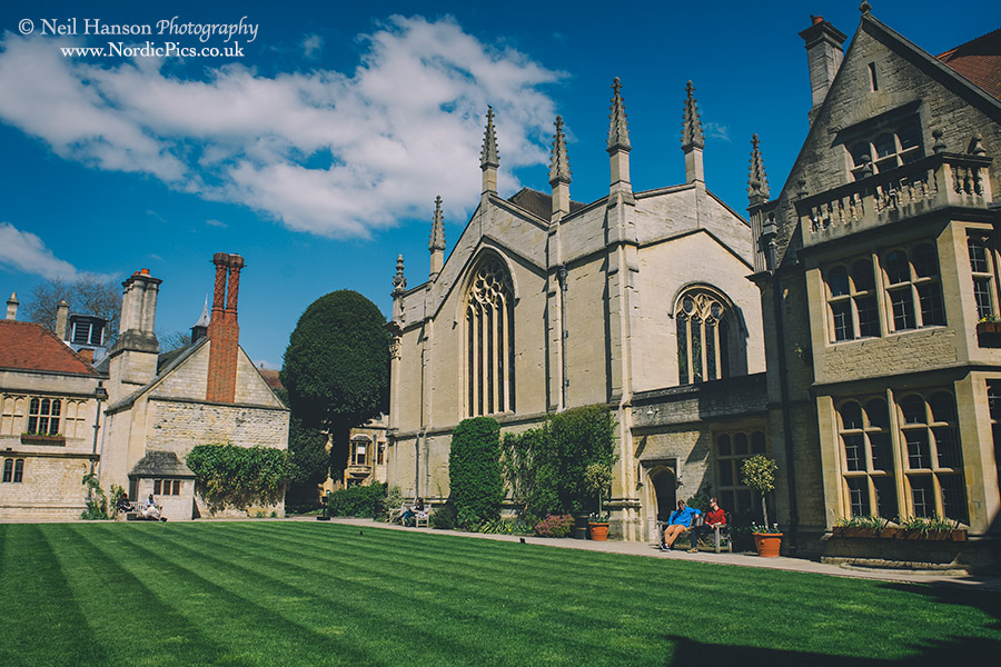 Brasenose College in Oxford on a Wedding Day