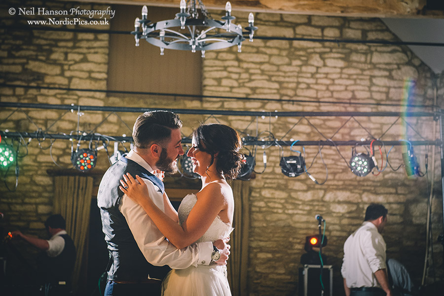 Bride and Grooms first dance at Caswell House