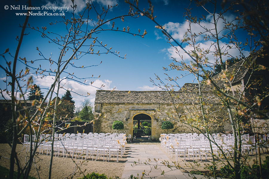 Outdoor Ceremony at a Spring Wedding at Caswell House