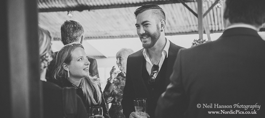 Drinks reception at the Stone Barn Gloucestershire