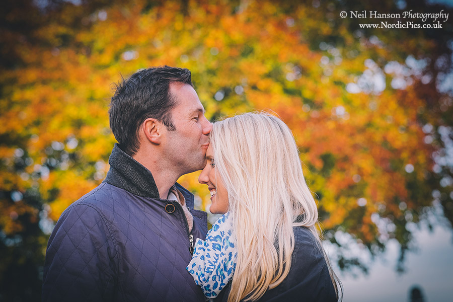 Autumn colours during an engagement photo-shoot at the White Horse Hill