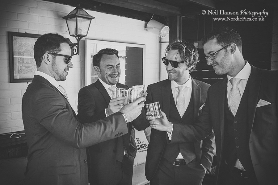Pre-ceremony drink for the boys