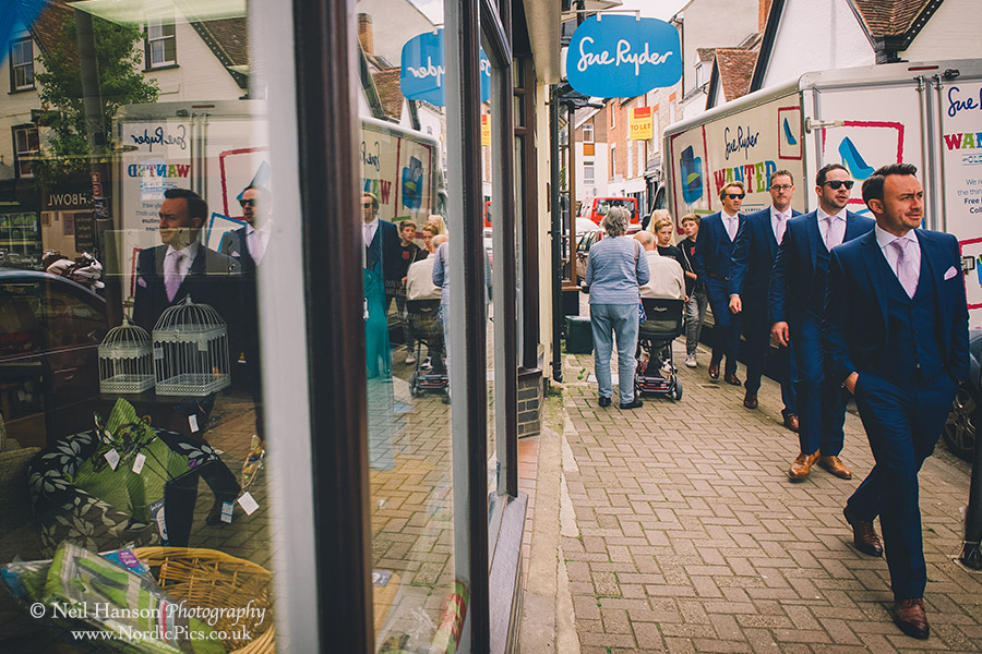 Abingdon town centre on a wedding day