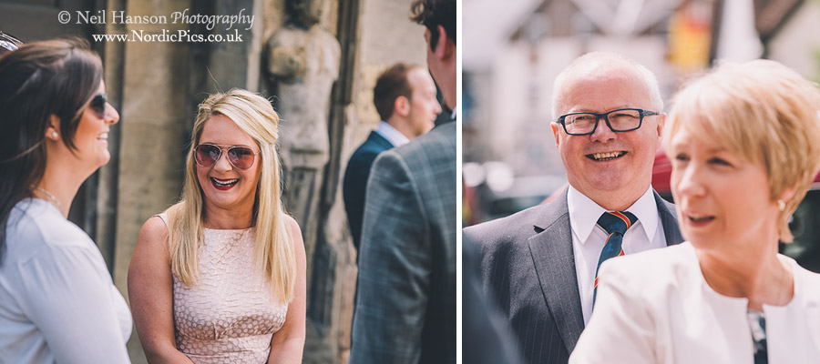 Natural candid portraits of guests arriving at St Nicolas Church