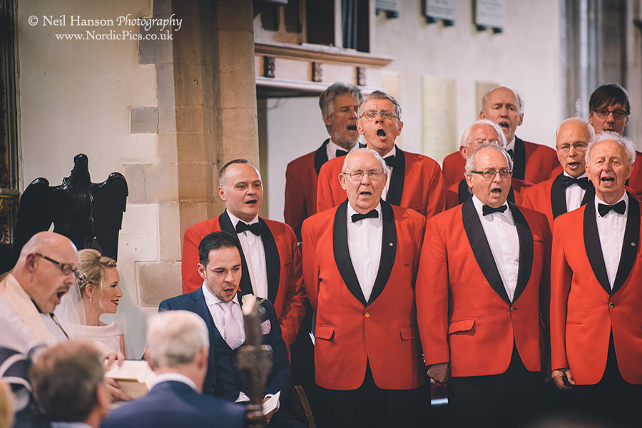 Welsh male voice choir sing