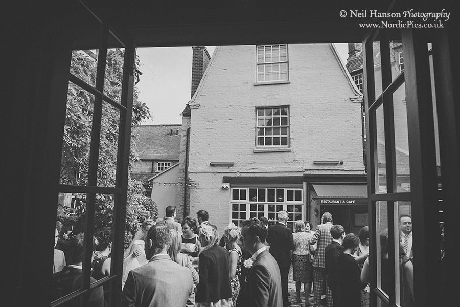 Guests enjoying a wedding reception at The Crown & Thistle Abingdon