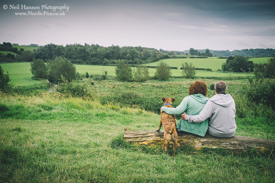 Oxfordshire pre-wedding portraits with dogs