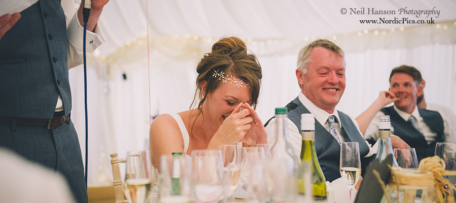 Brides embarrasment at her grooms speech