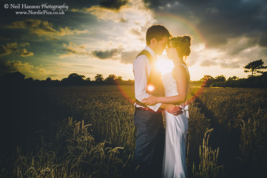 Sunset on a Cotswold Wedding day by Neil Hanson Photography