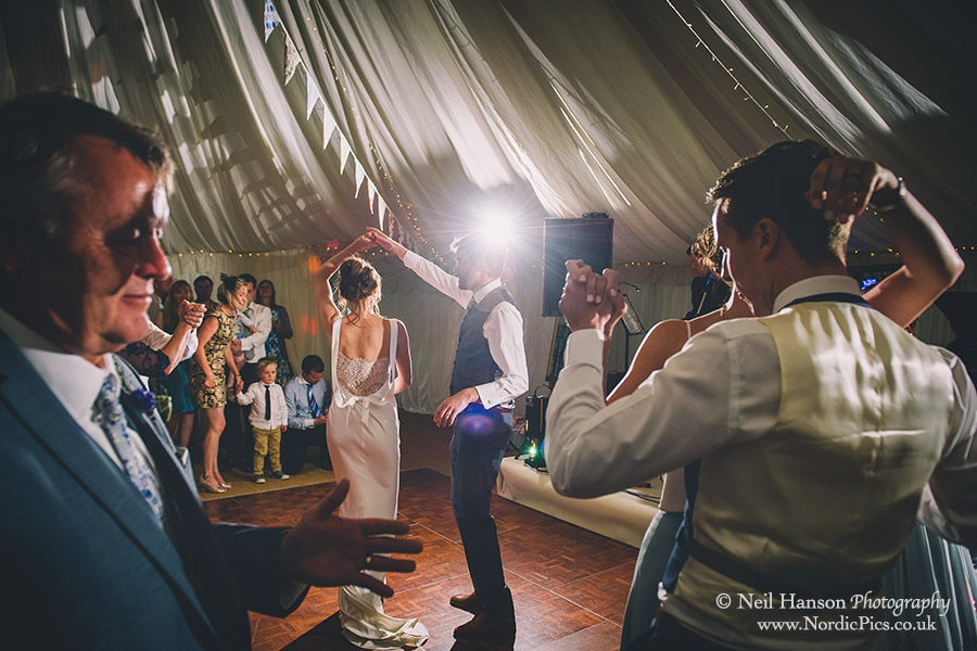 First dance in a Marquee Wedding