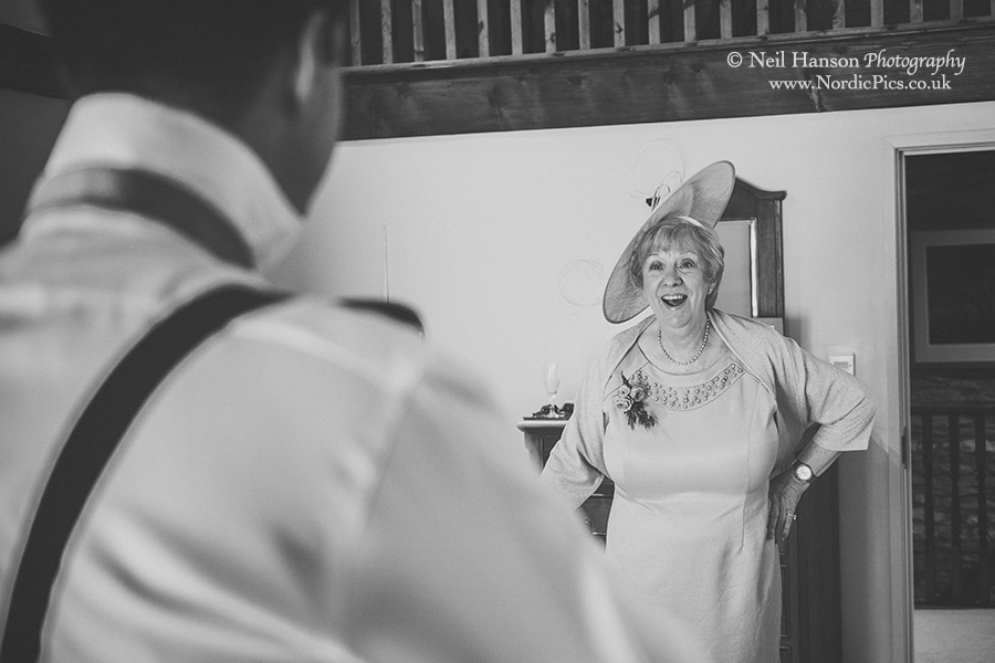 Mother of the Groom see her son for the first time on his same sex wedding day