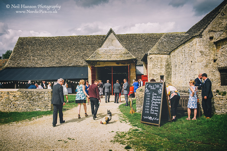 Wedding Drinks reception at Cogges Farm in Witney