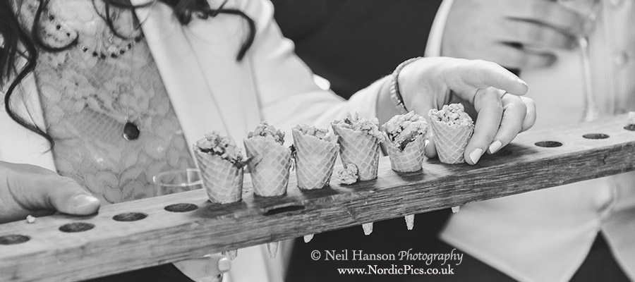 Canapes by Indulgence Catering at Caswell House