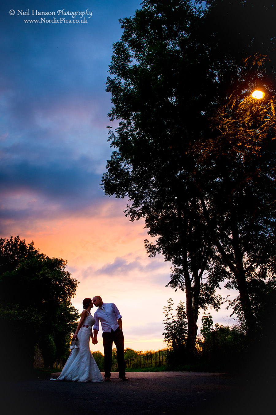 Wedding Day Sunset at Cogges Farm Museum