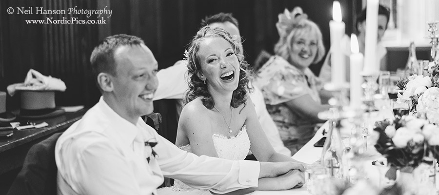 Wedding speech laughter and reactions
