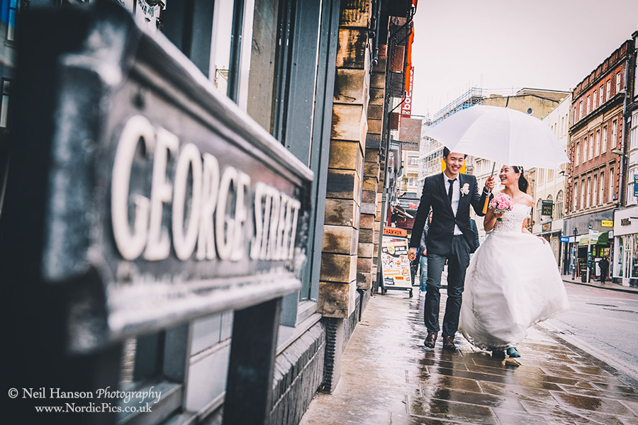 Bride and Groom in George Street Oxford