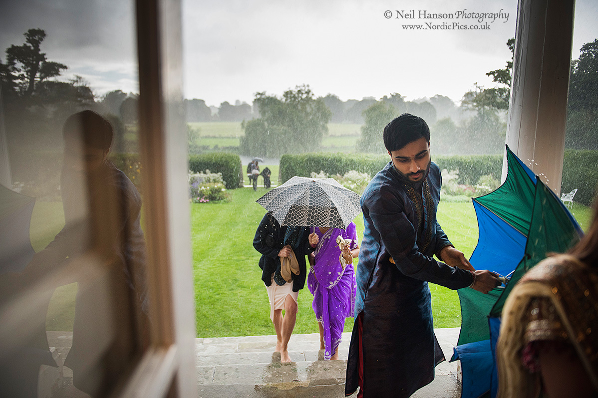 Wet Wedding Day at Ardington House