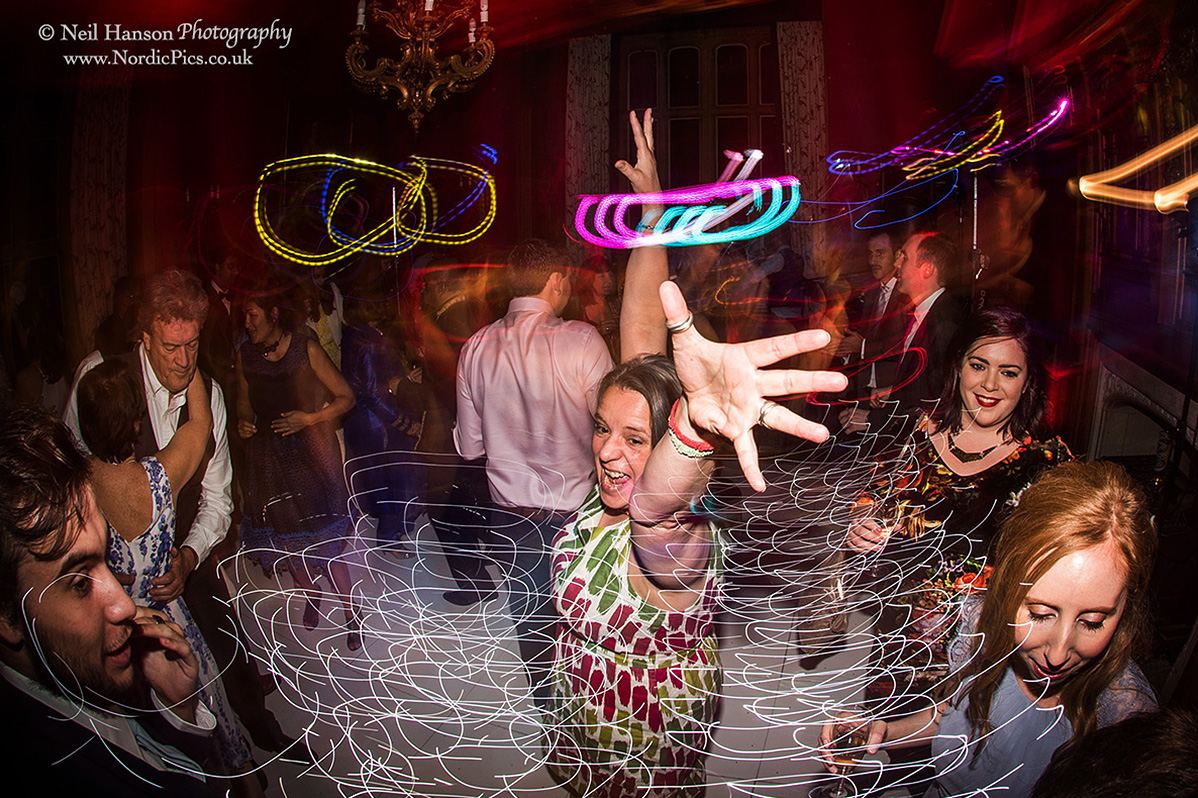 Crazy dance floor action at Eynsham Hall Wedding