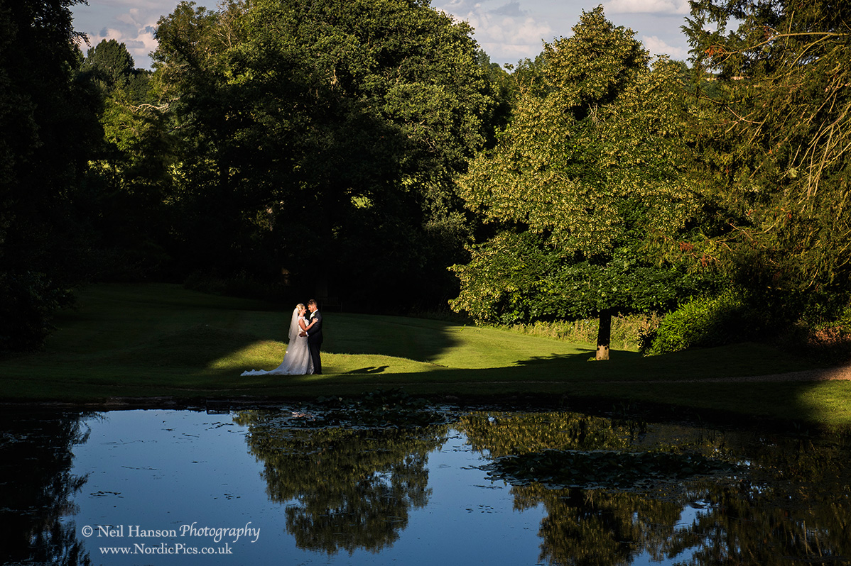 Bride and Groom on their Wedding Day at Rousham House