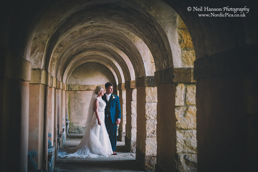 Bride and Groom at Rousham House