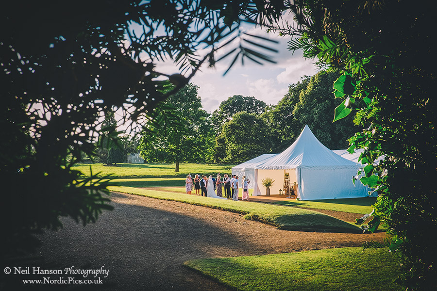 Evening guests arriving at a Rousham House Wedding