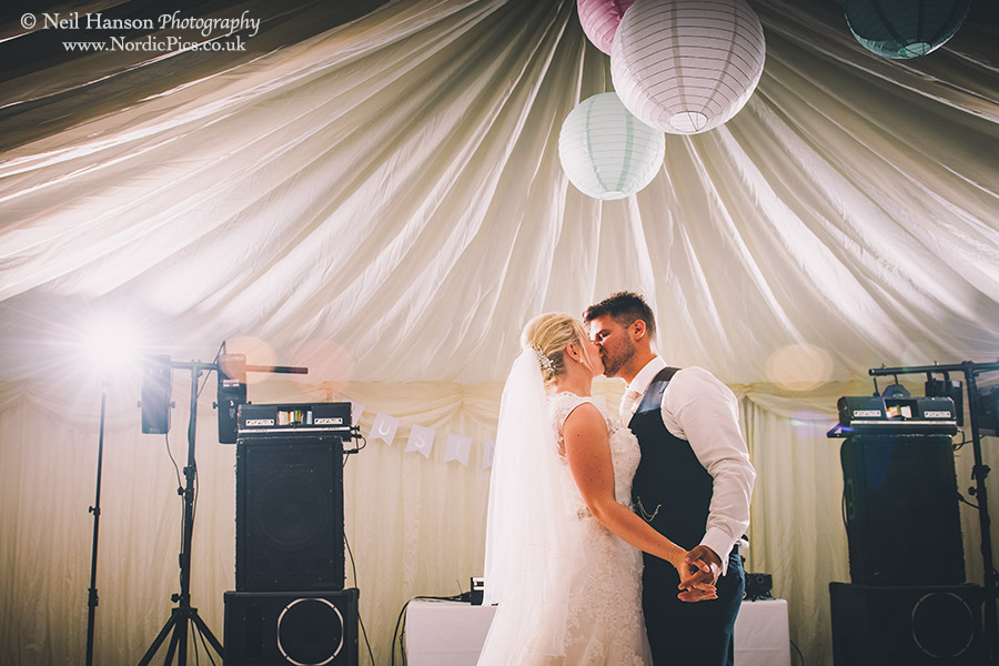 Bride and grooms first dance at Rousham House