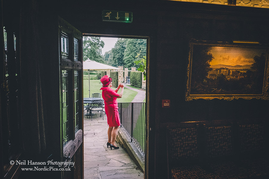 Wedding guests at Hever Castle
