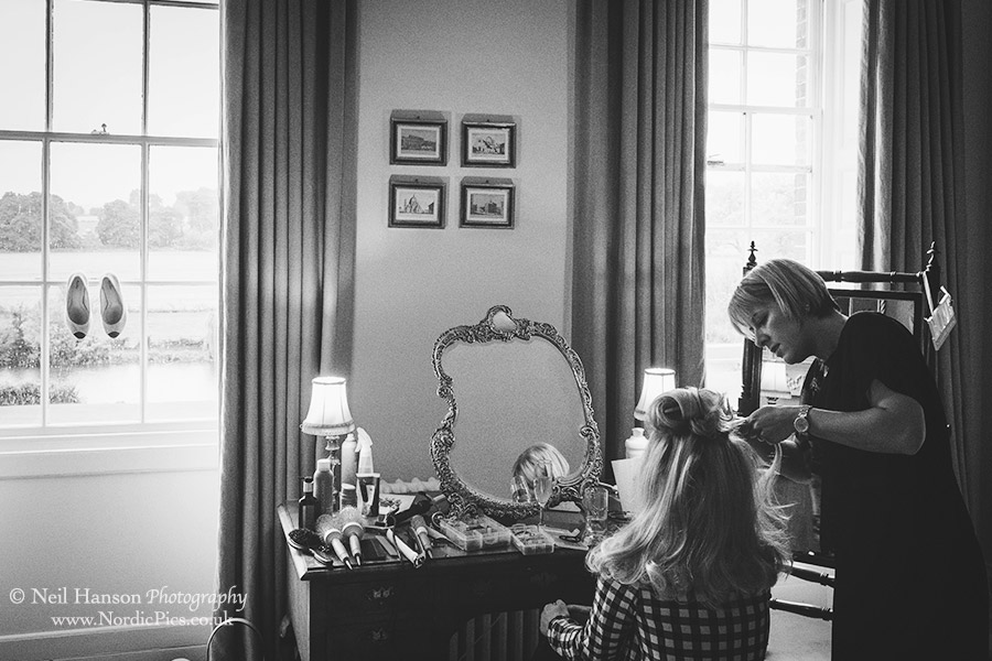 Brides morning preparations at Arlington House