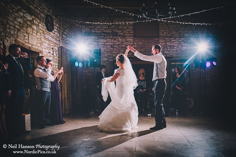 Bride and Grooms first dance at a Caswell House Winter Wedding