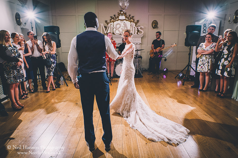 Bride and Grooms first dance at Hampden House Wedding