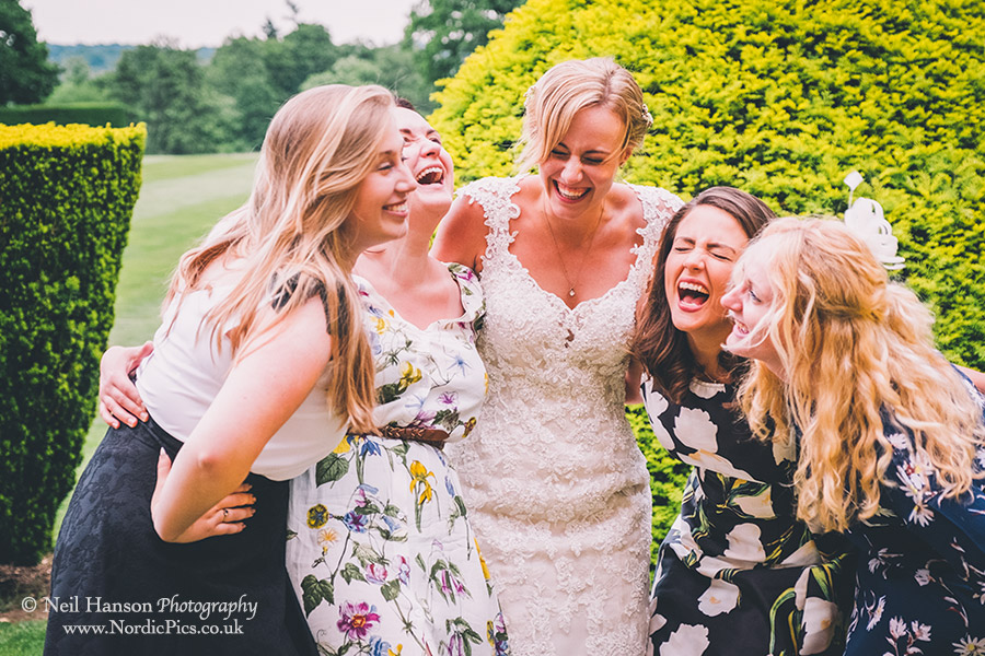 brides laughter with her friends