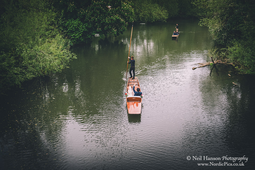 Wedding punts at the Cherwell Boathouse in Oxford