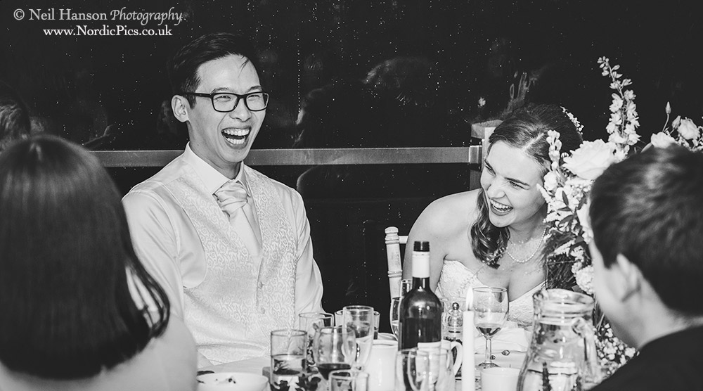 Bride and Groom laughter
