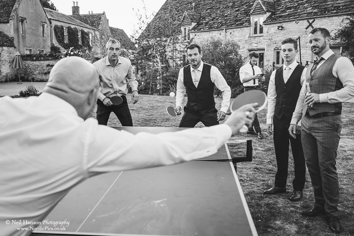 Table Tennis competition at a Caswell House Wedding