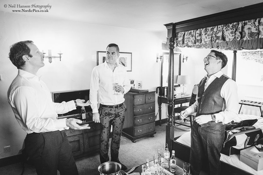 Groom preparations at The Old Swan and Minster Mill