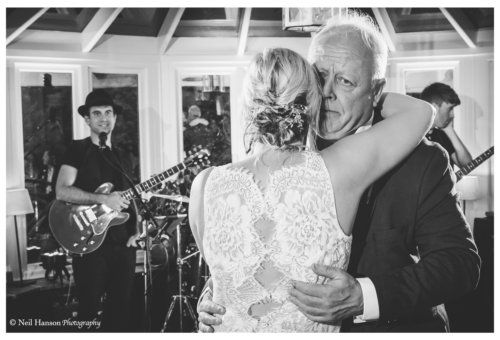 Emotional father of the bride dance at a Bay Tree Hotel Wedding