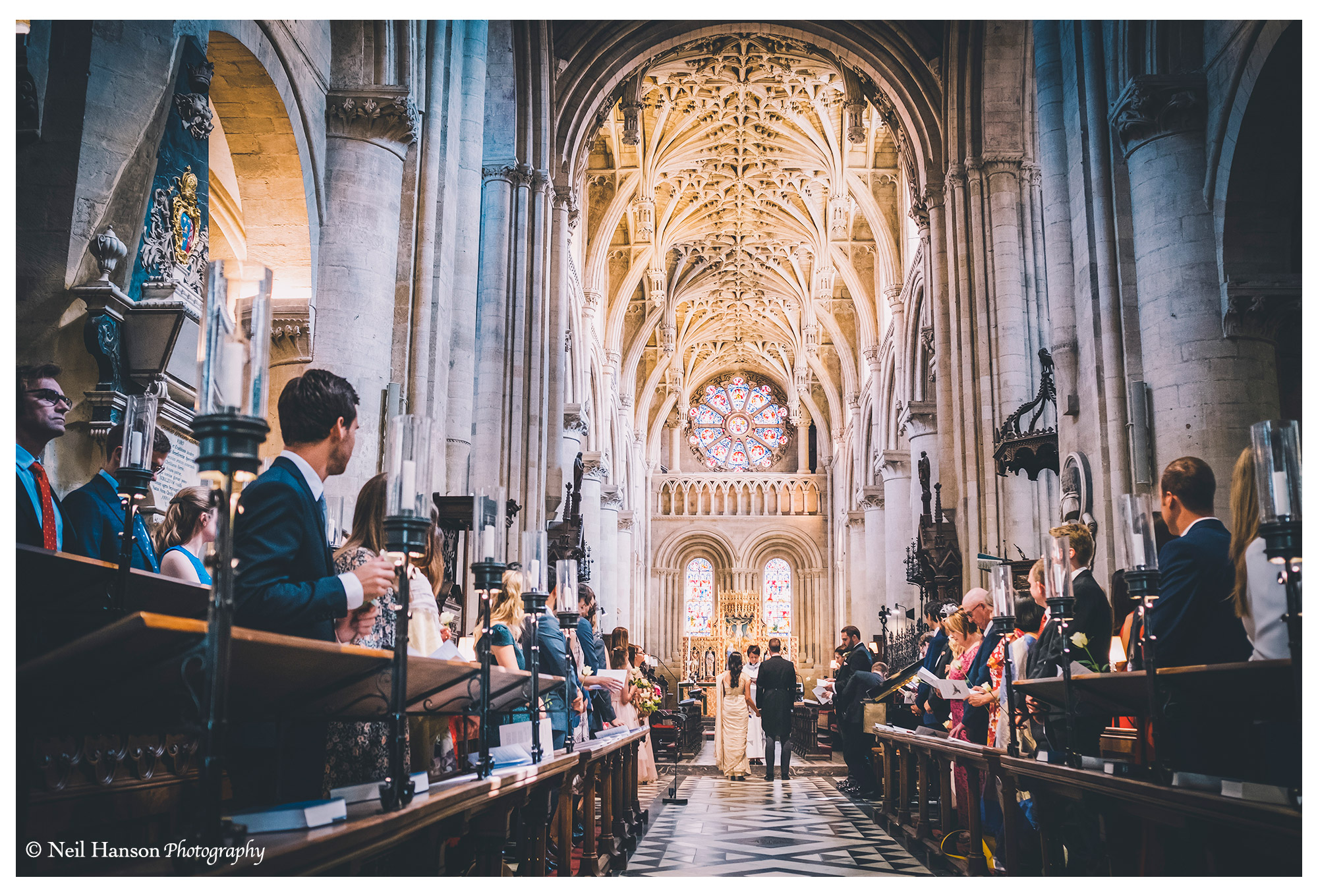 Beautiful wedding ceremony in the magnificent Christ Church Cathedral in Oxford