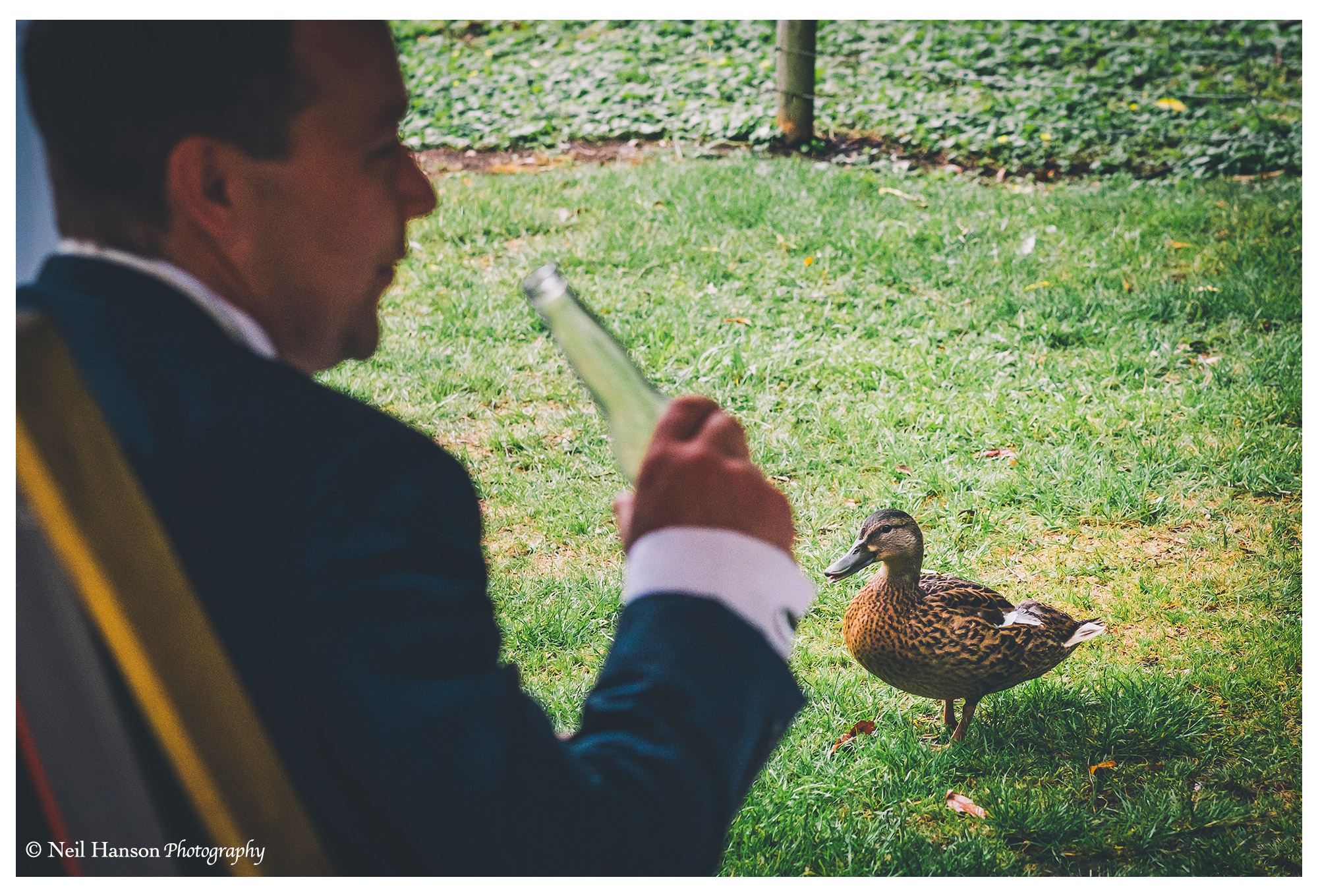 Wedding duck at Voco Oxford Thames Hotel