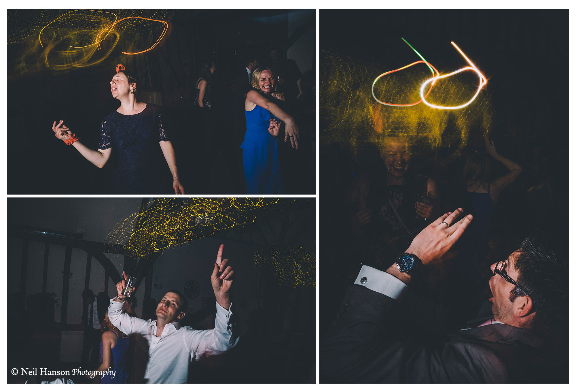 Evening dancing at Old Luxters Barn Wedding